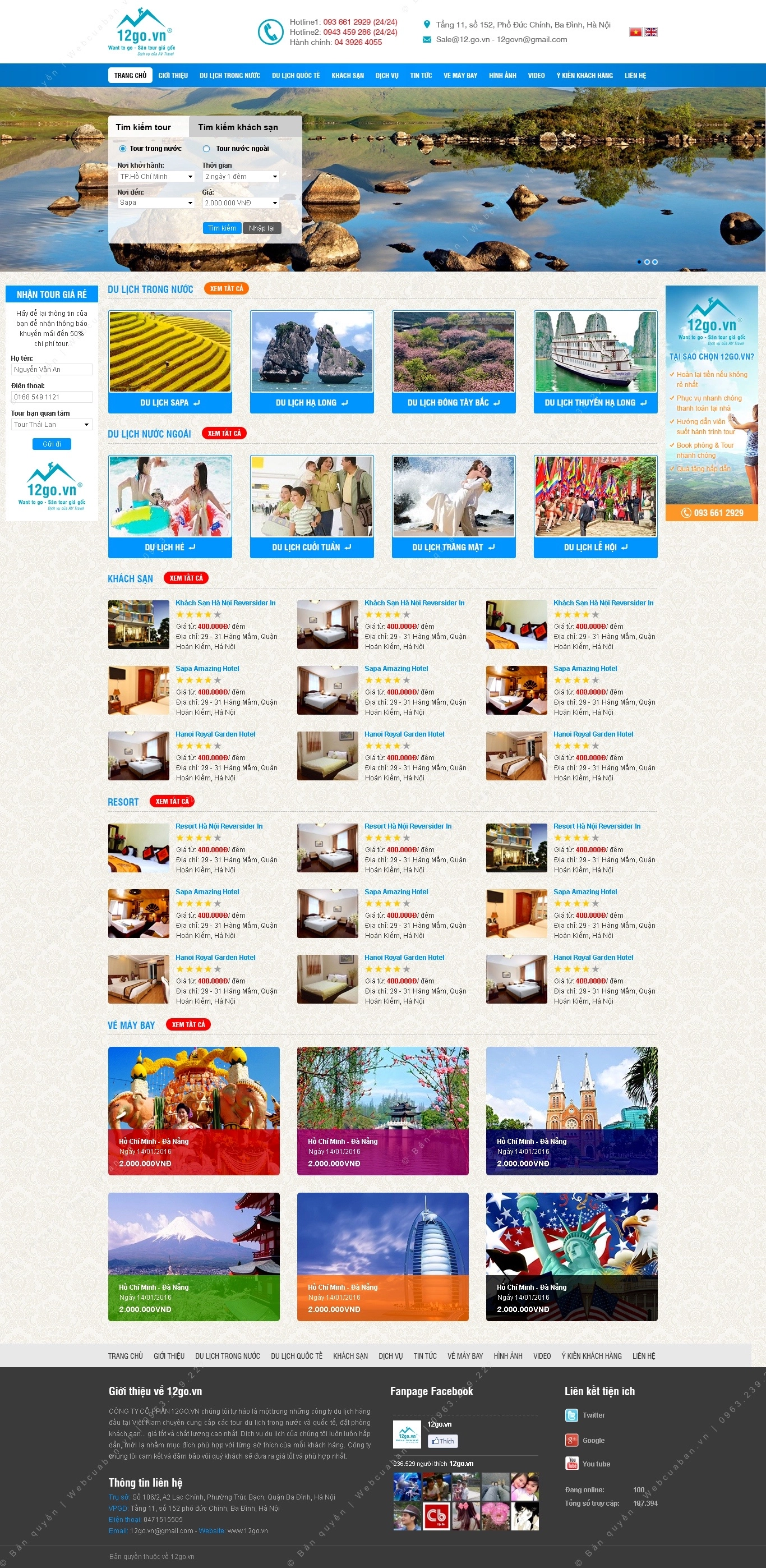 Trang chủ website