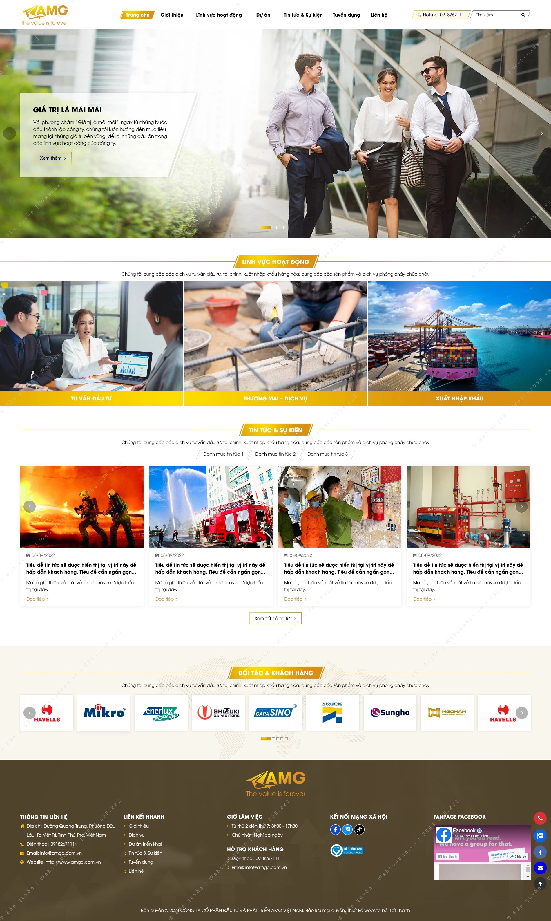 Trang chủ website