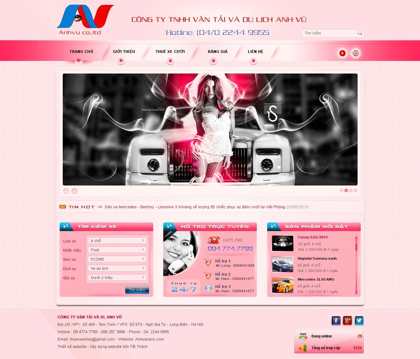 Trang chủ website