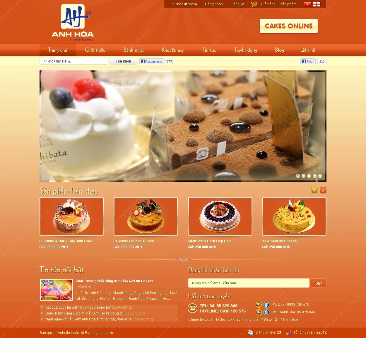 Trang chủ website