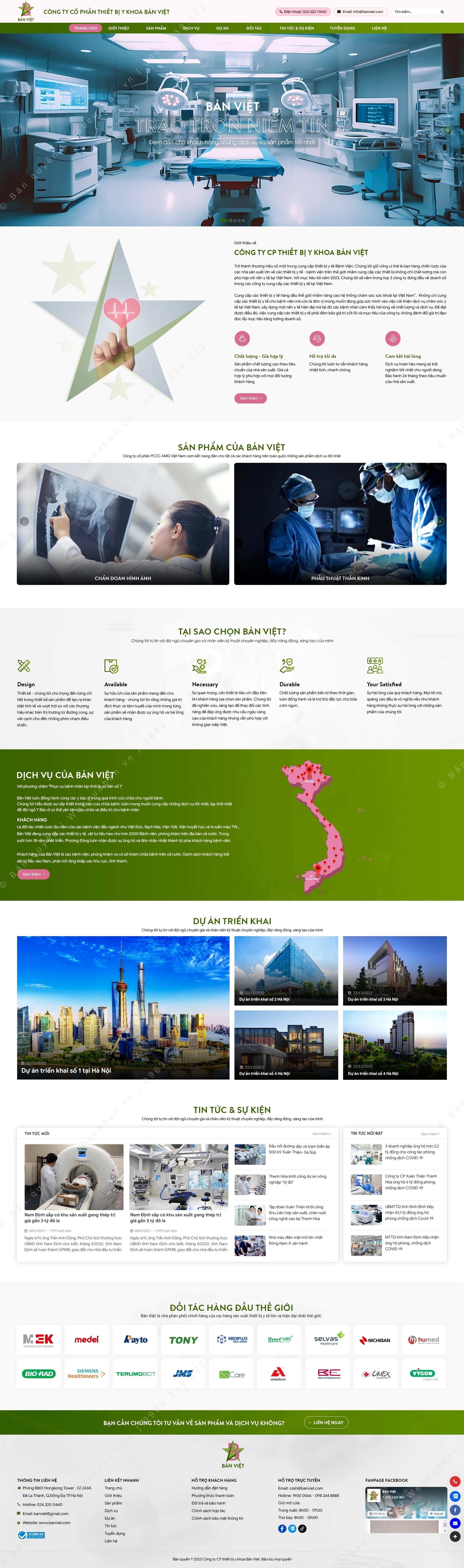 Trang chủ website