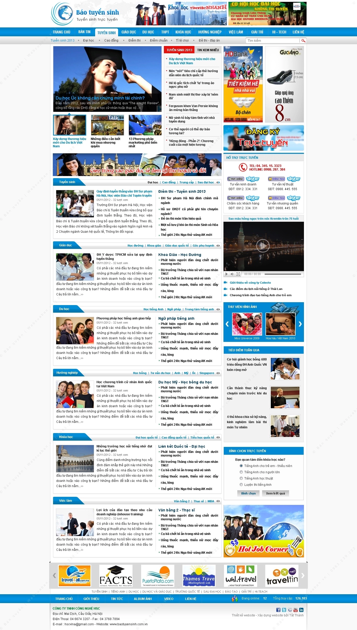 Trang chủ website