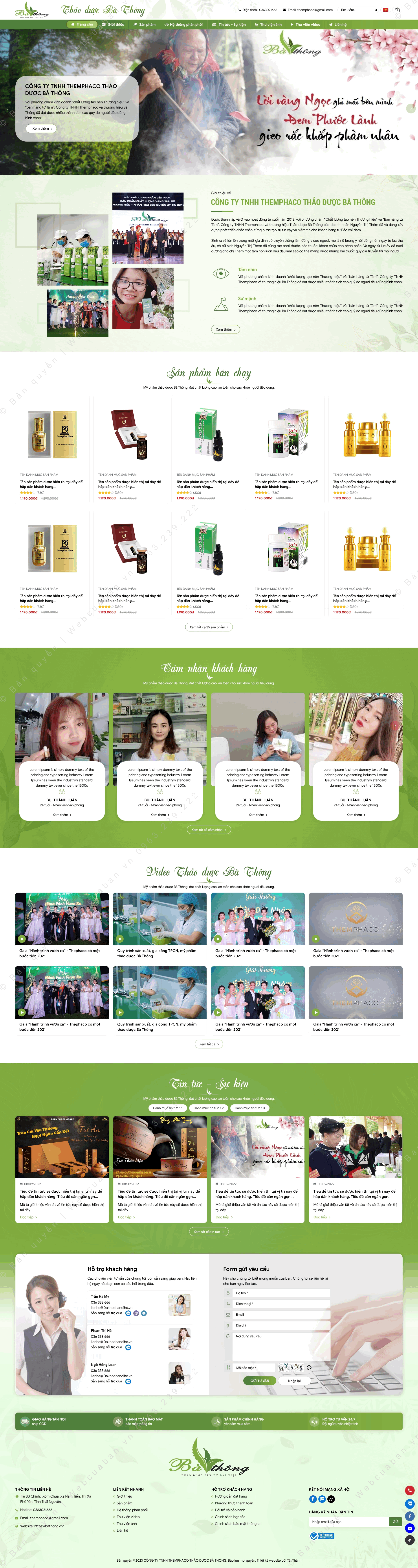 Trang chủ website