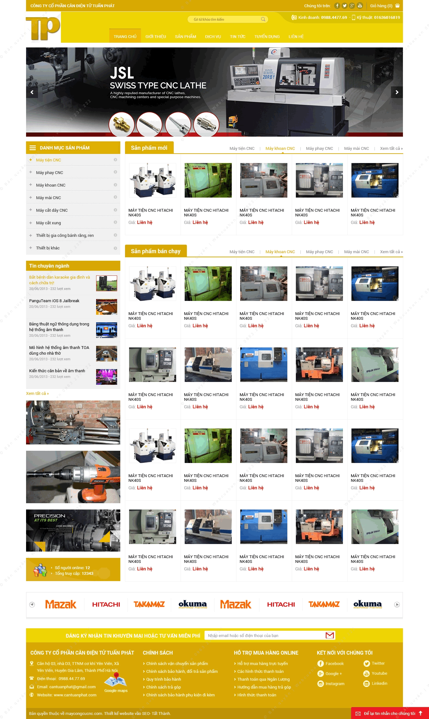 Trang chủ website