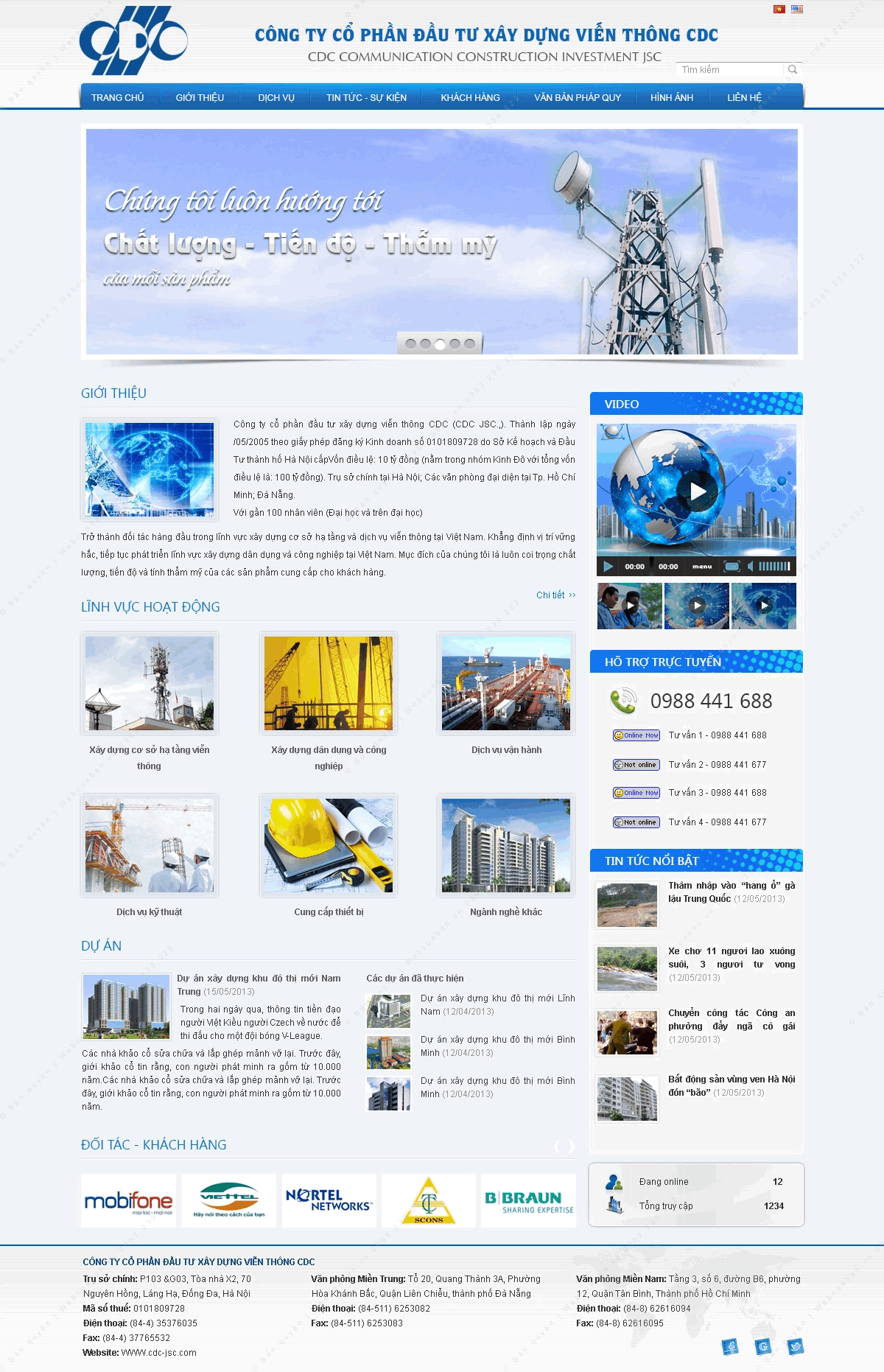 Trang chủ website