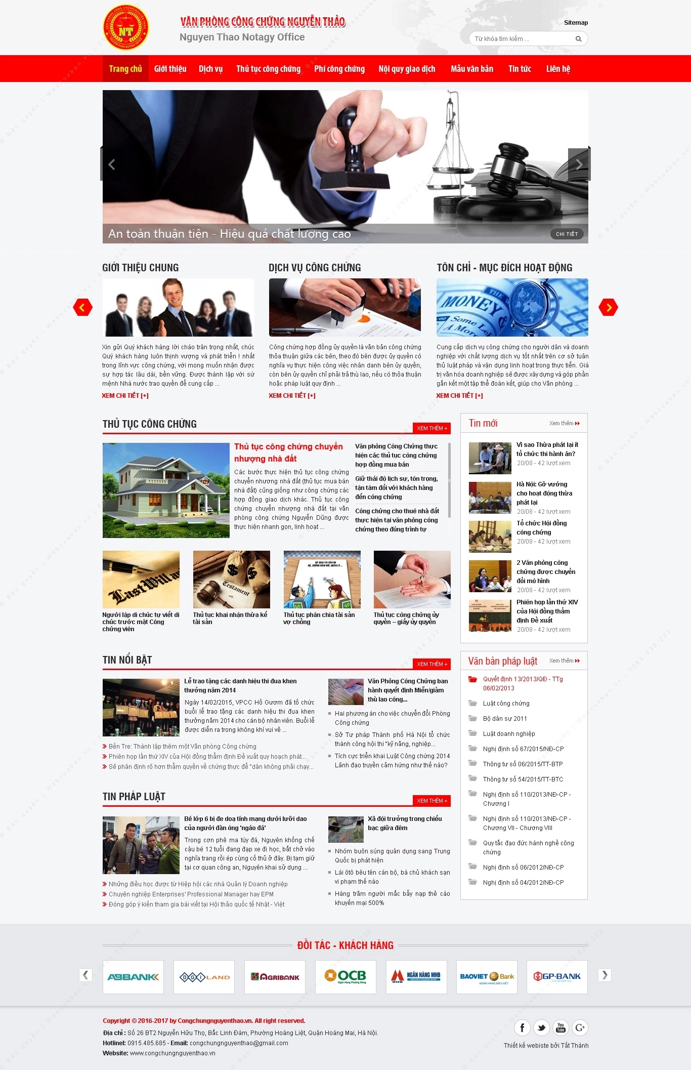 Trang chủ website