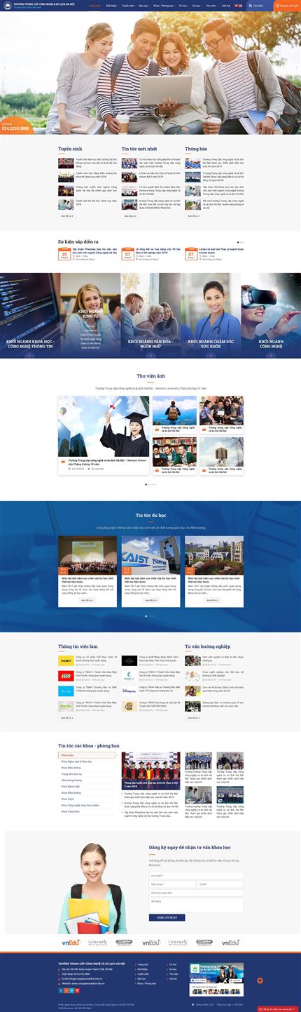 Mẫu web trường Trung cấp 1