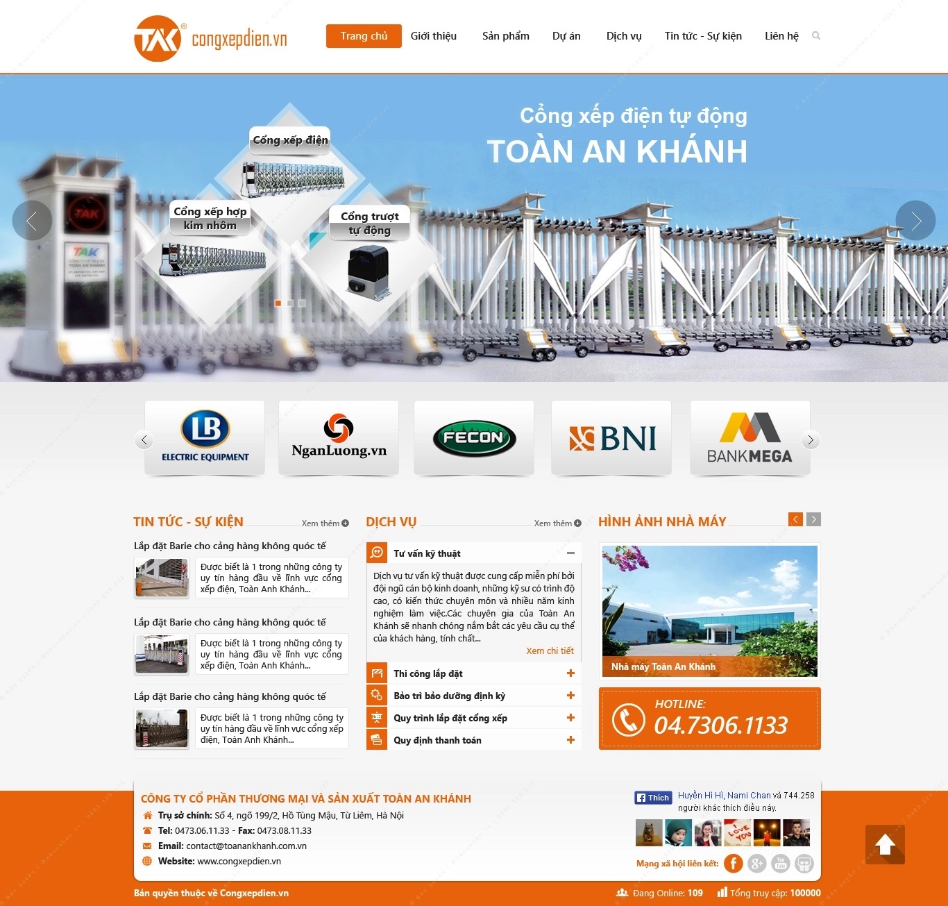 Trang chủ website