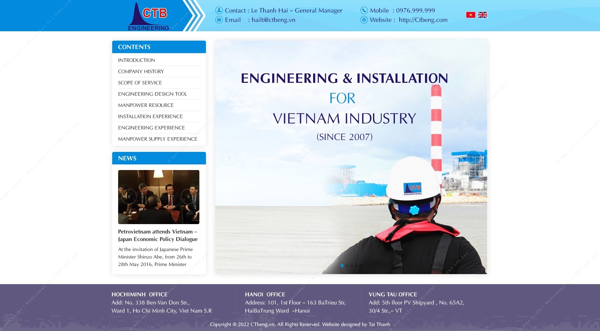 Trang chủ website