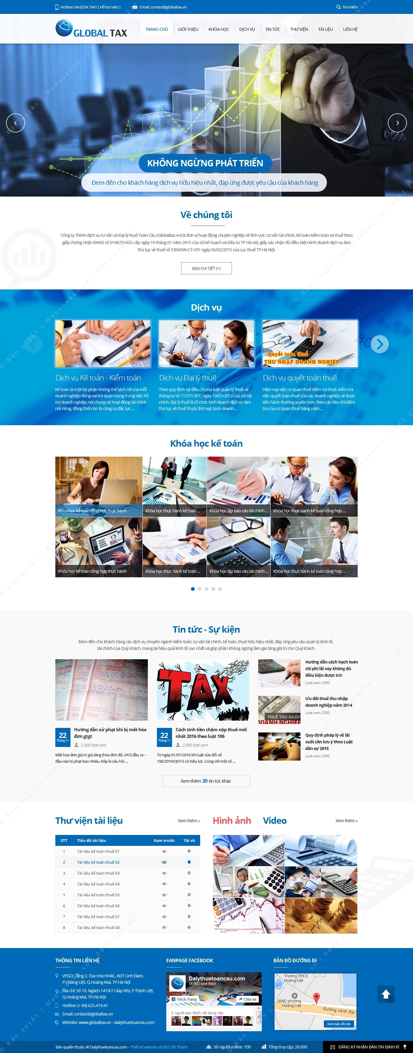 Trang chủ website