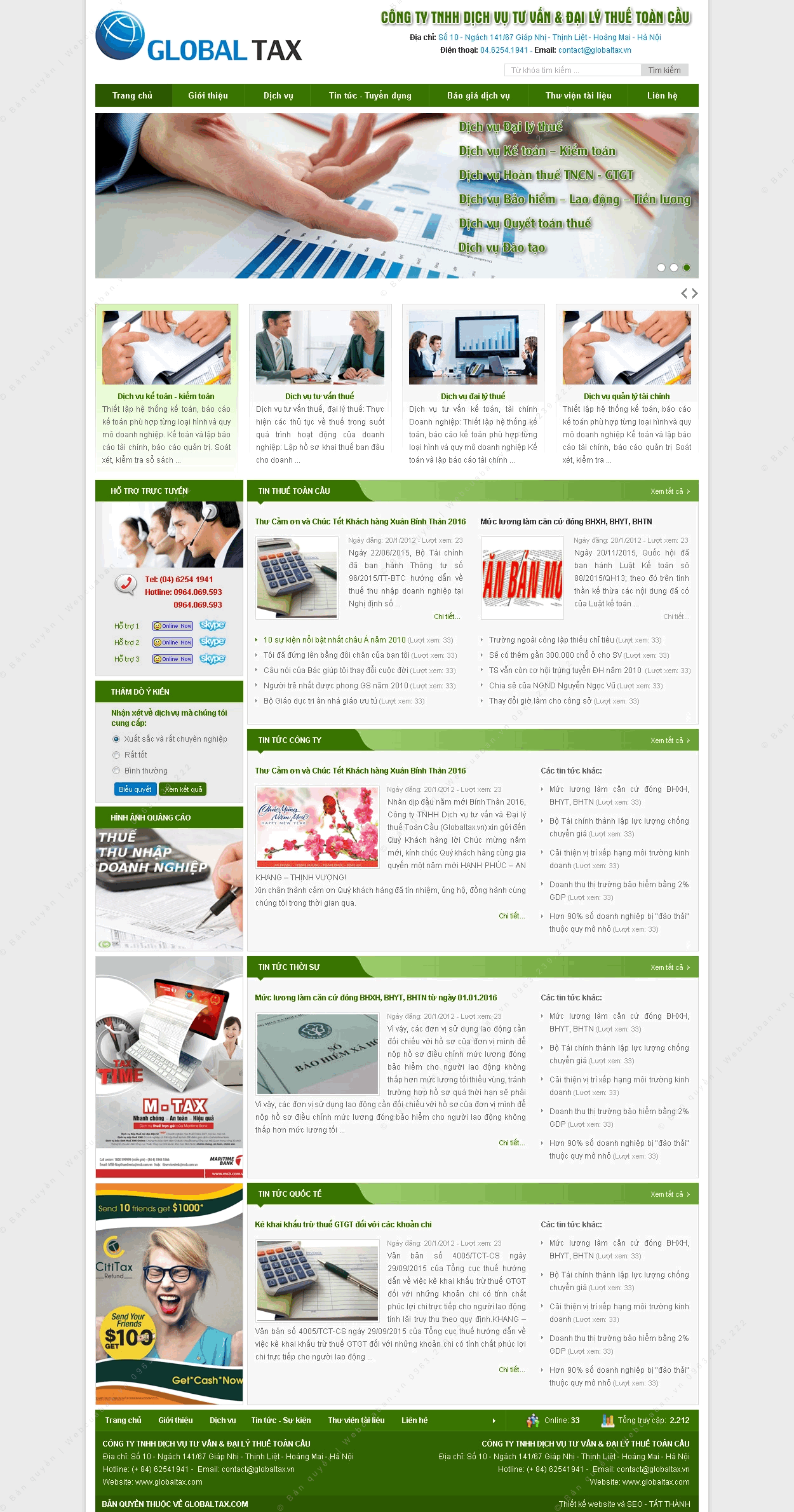 Trang chủ website