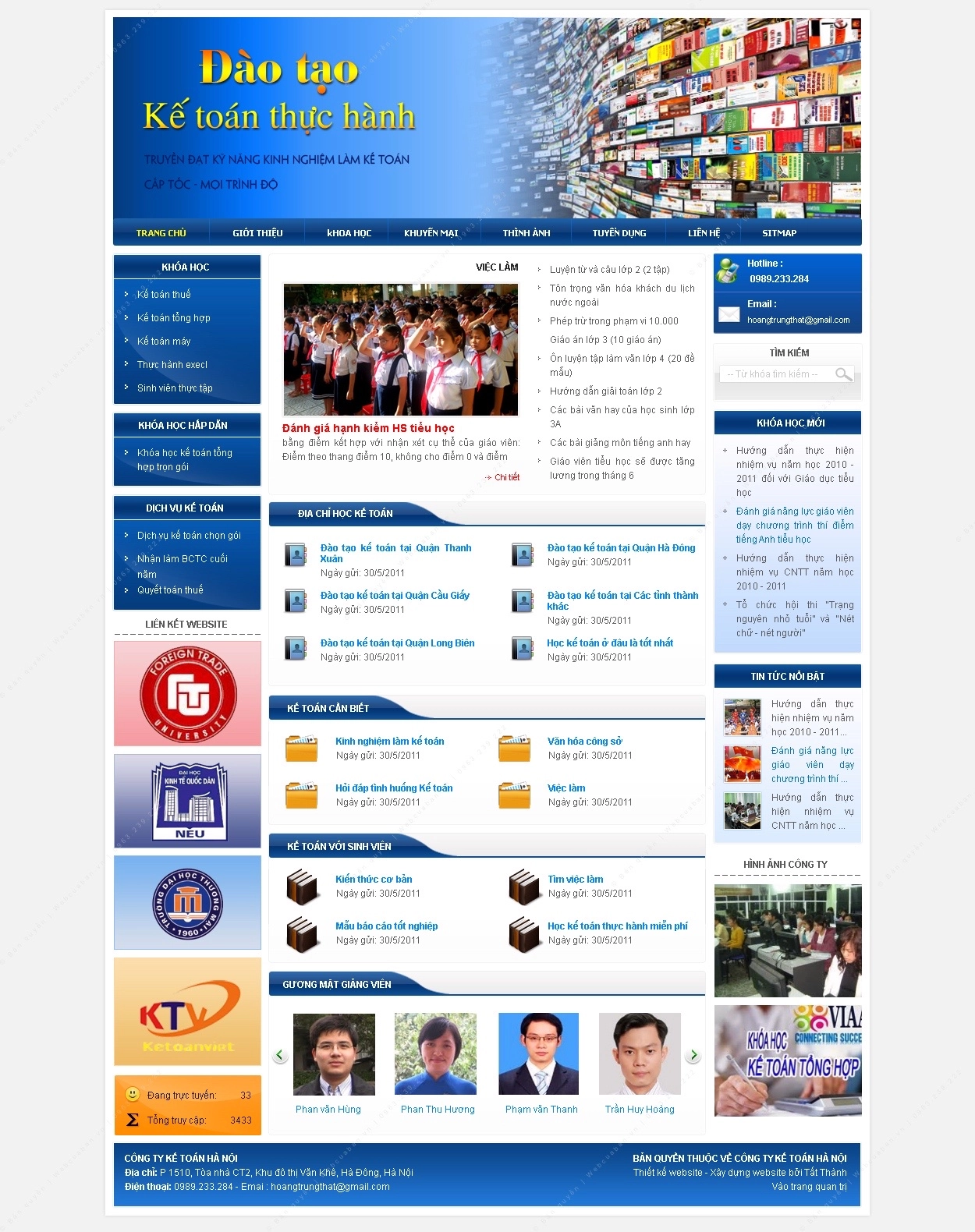 Trang chủ website