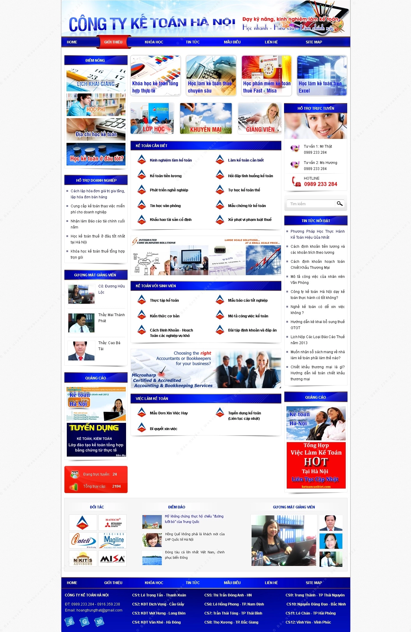 Trang chủ website