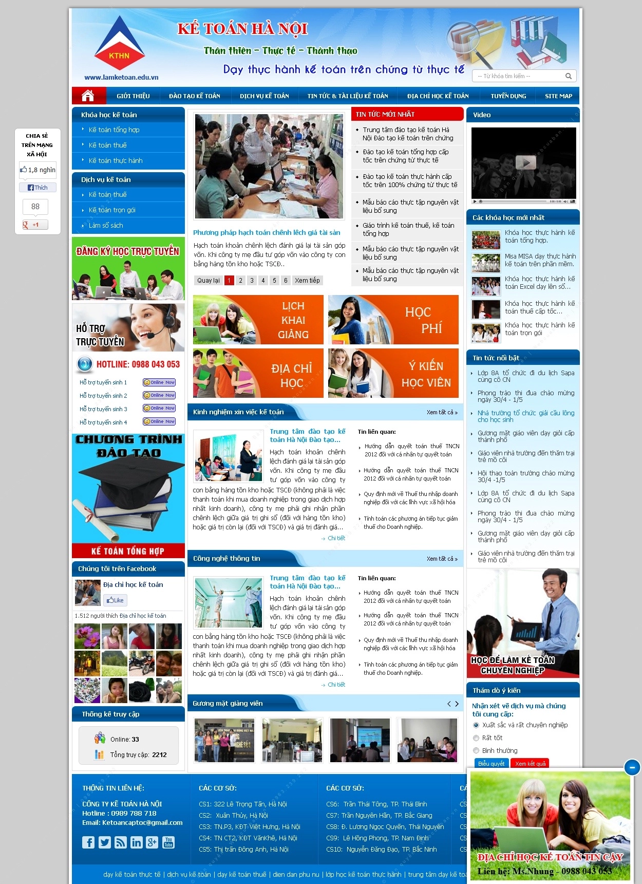 Trang chủ website