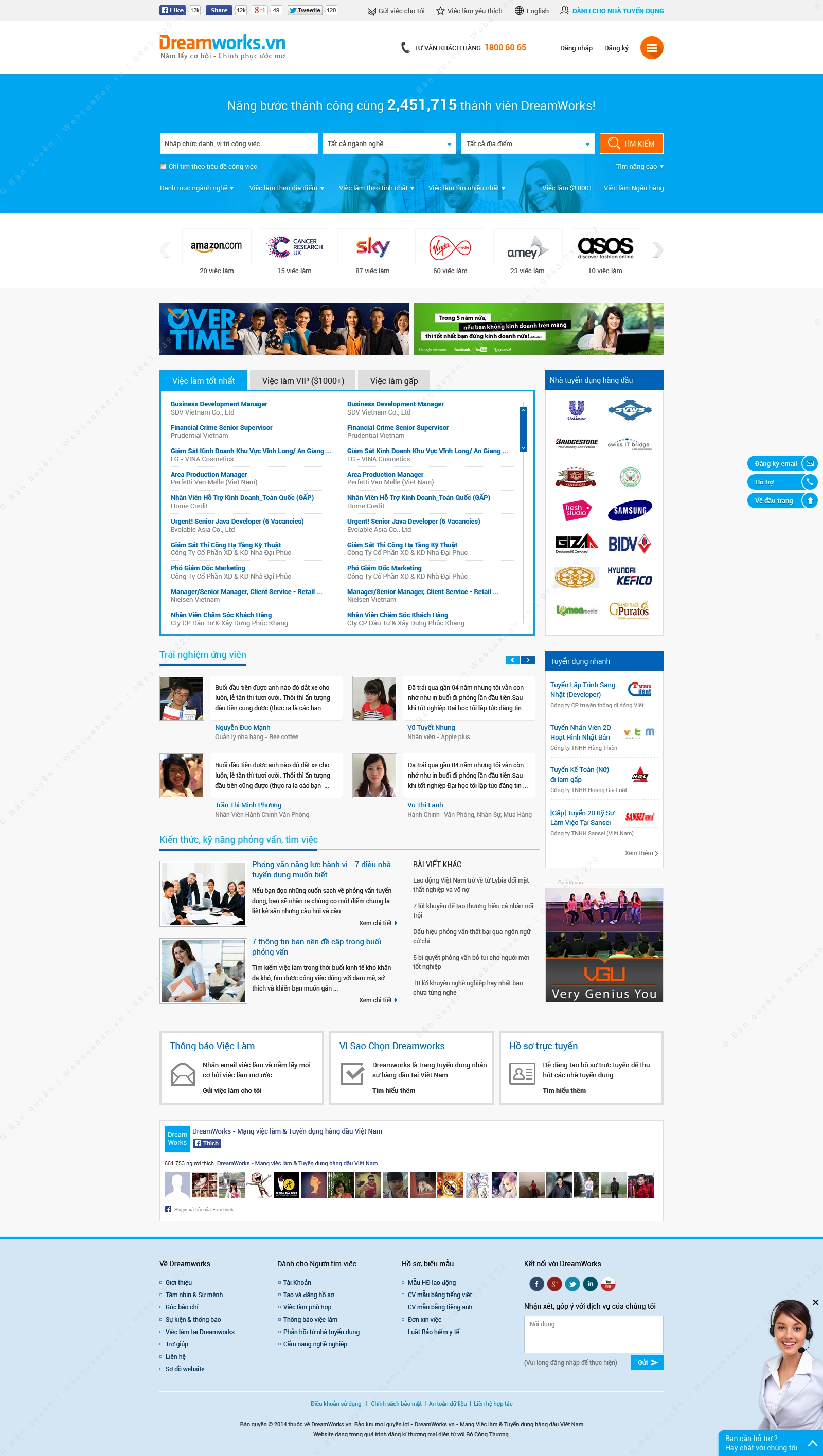 Trang chủ website