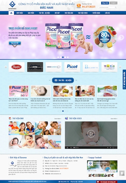 Mẫu website công ty thực phẩm 10