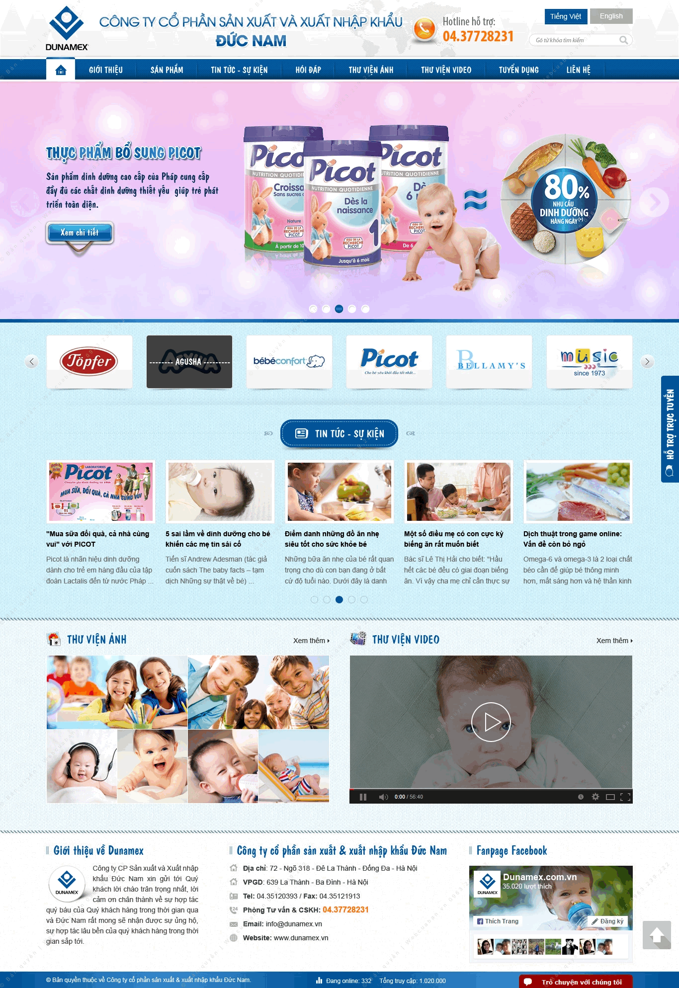 Trang chủ website