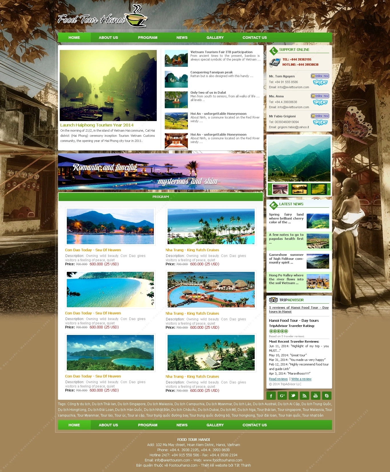 Trang chủ website