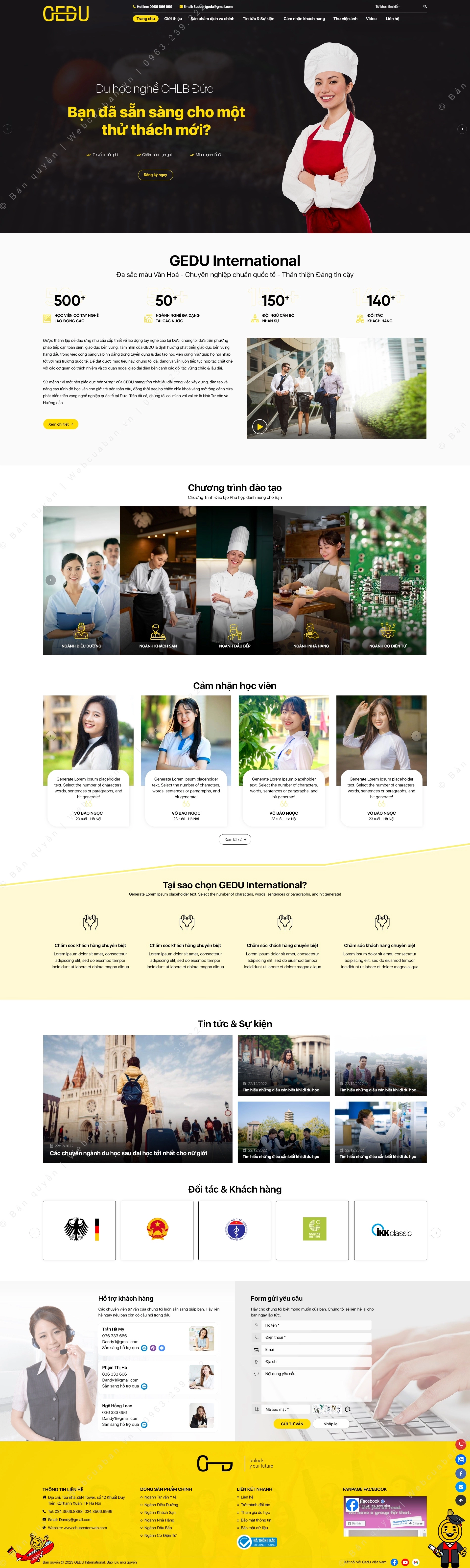 Trang chủ website