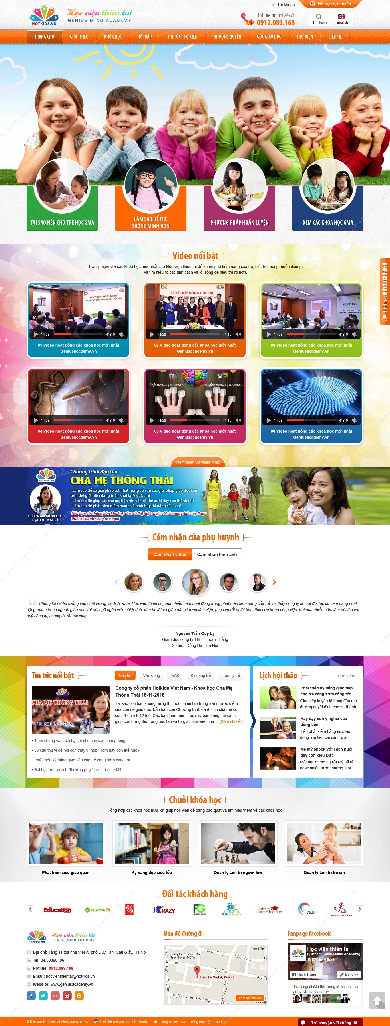 Trang chủ website