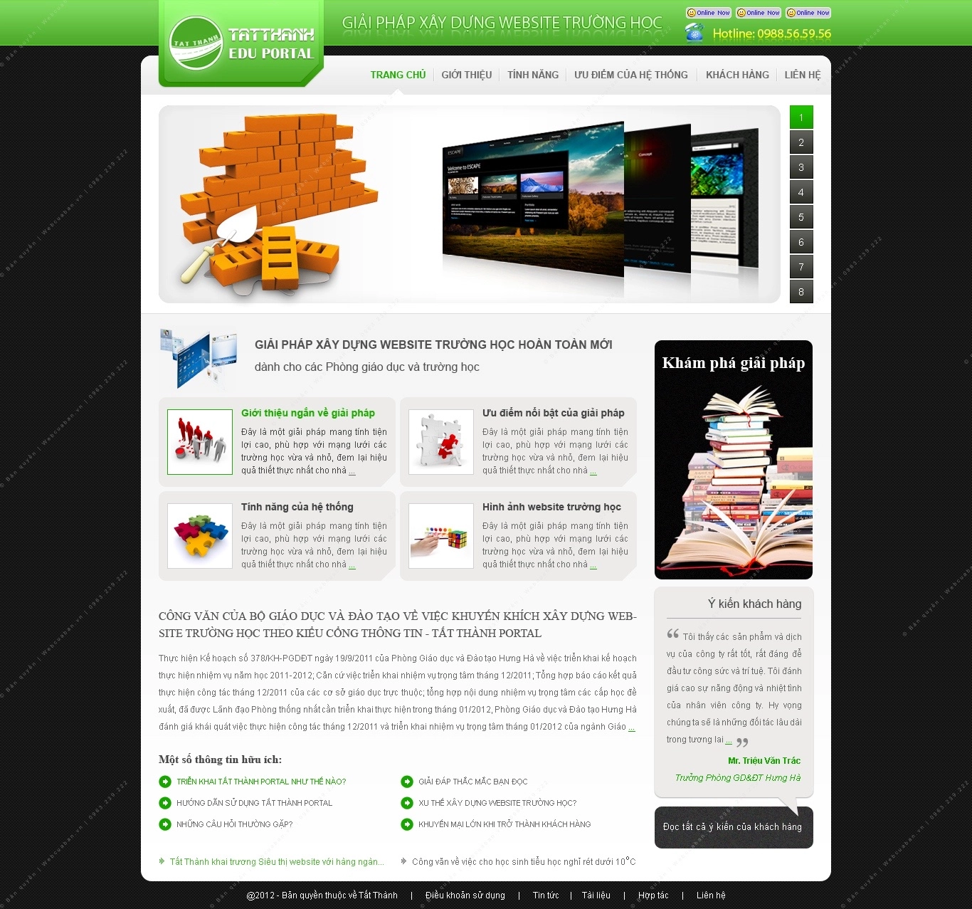 Trang chủ website