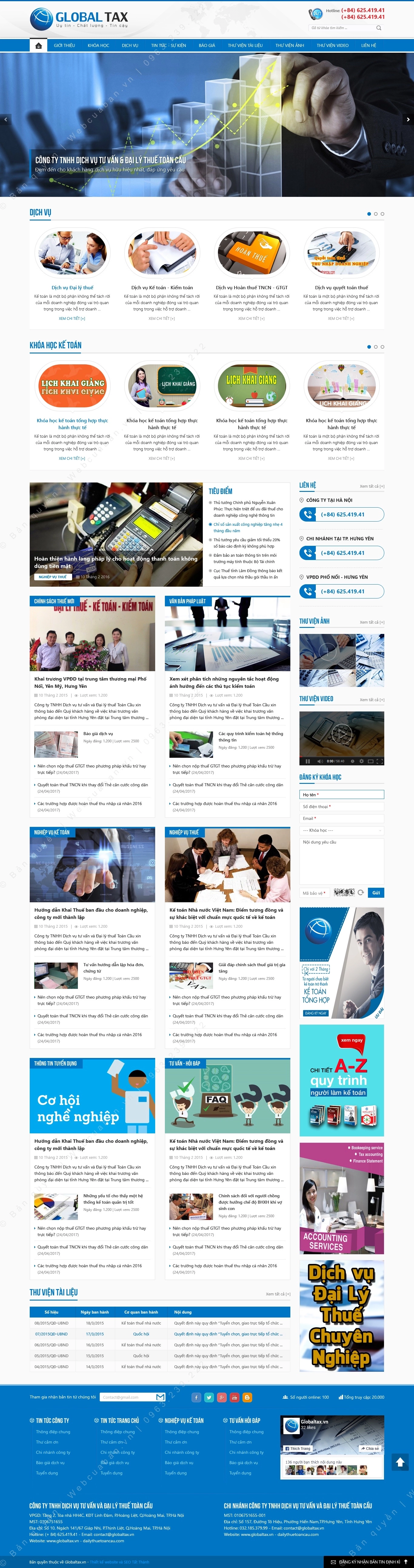 Trang chủ website