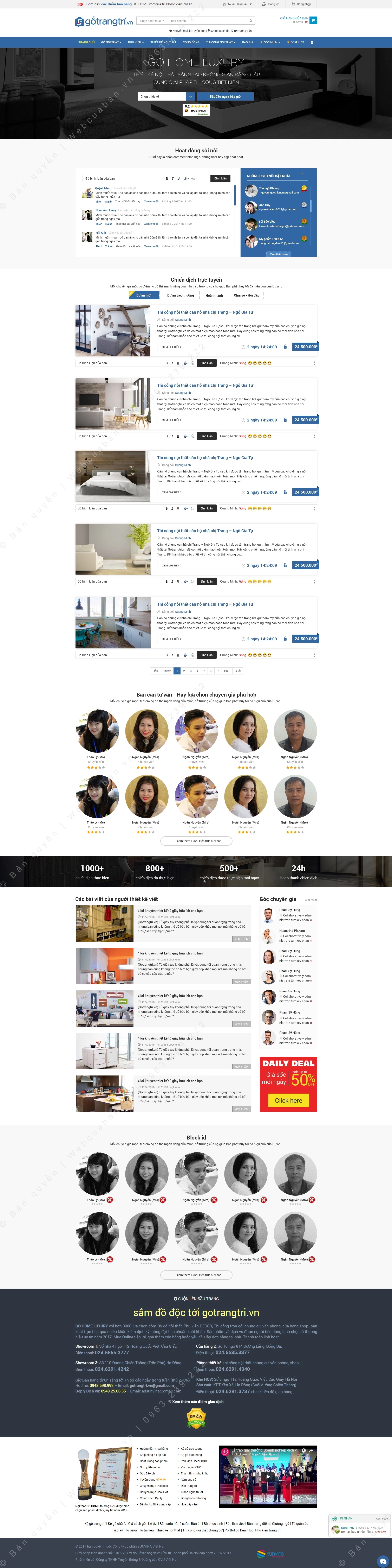 Trang chủ website