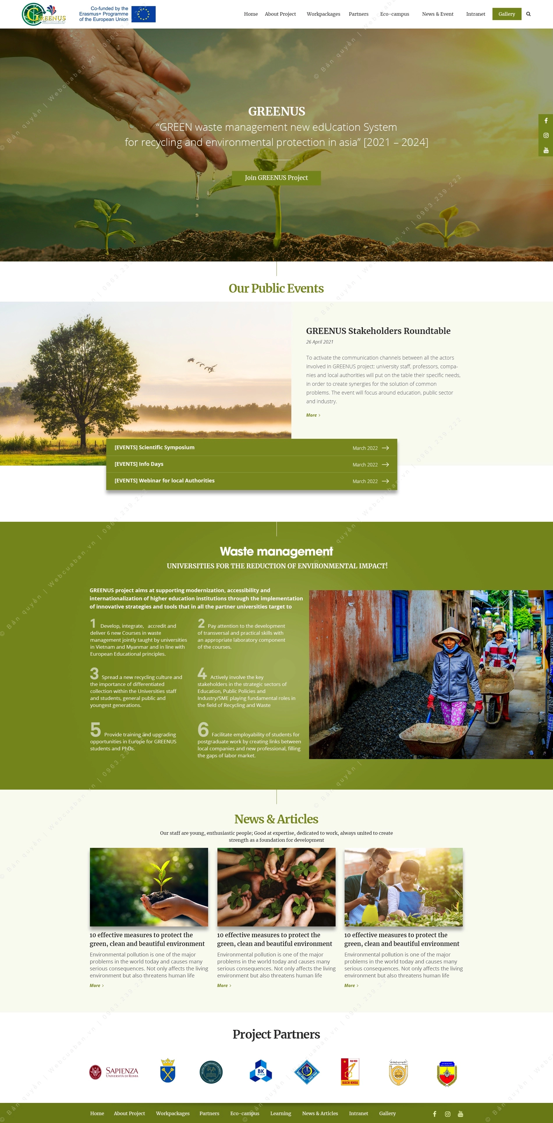 Trang chủ website