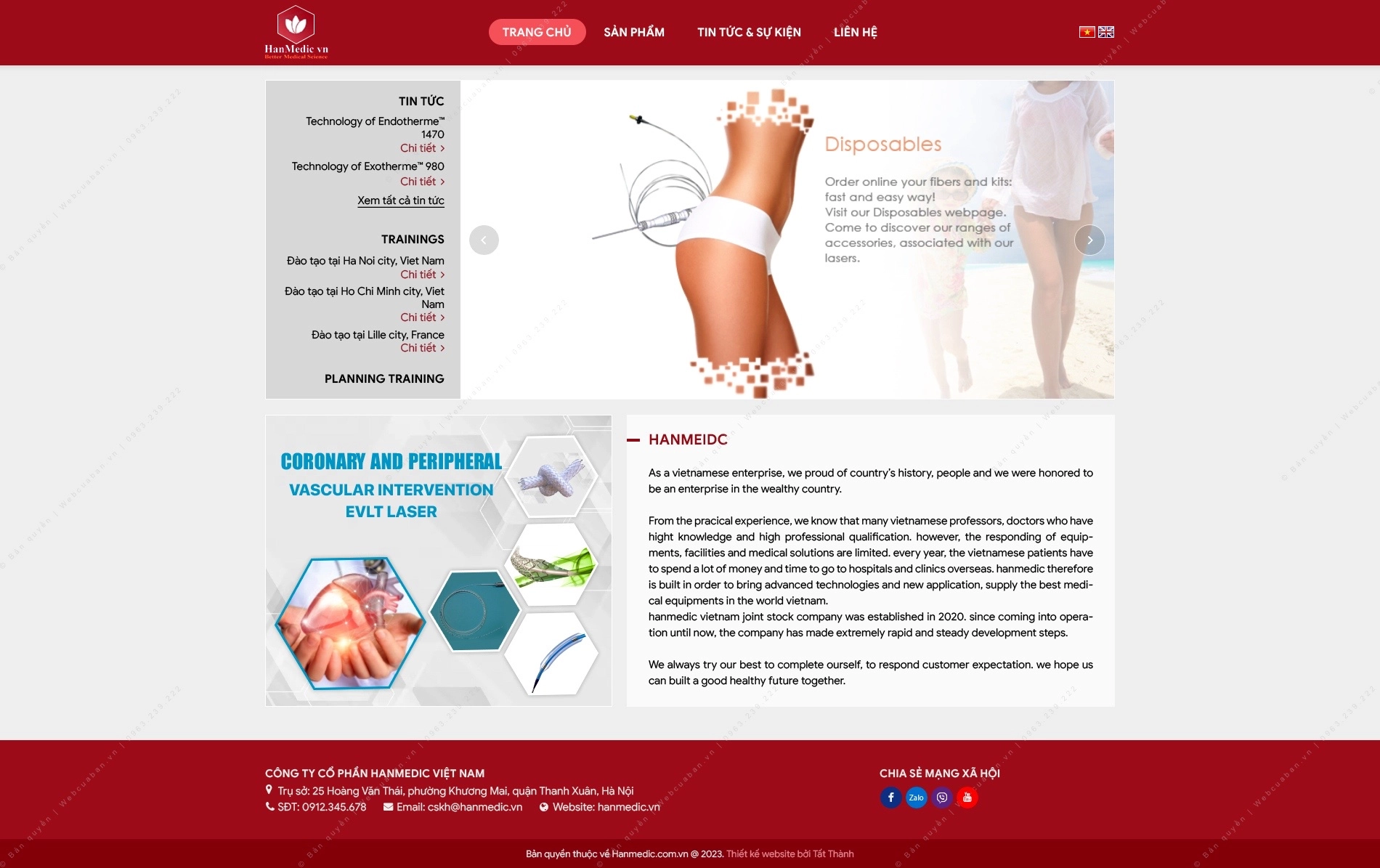 Trang chủ website