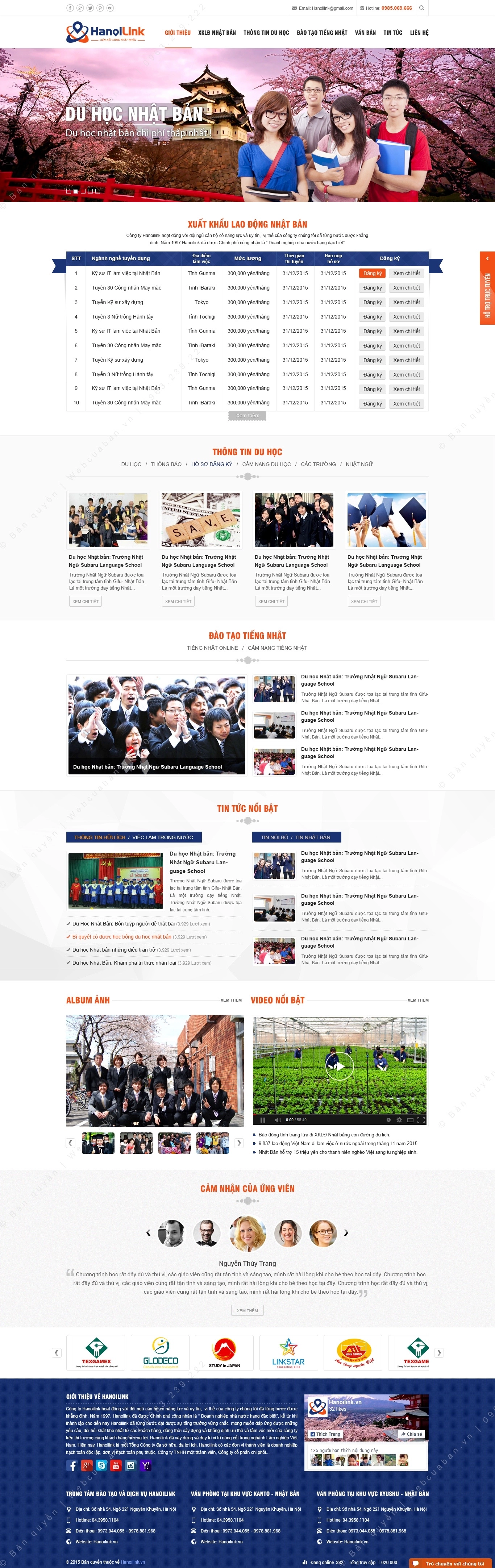 Trang chủ website