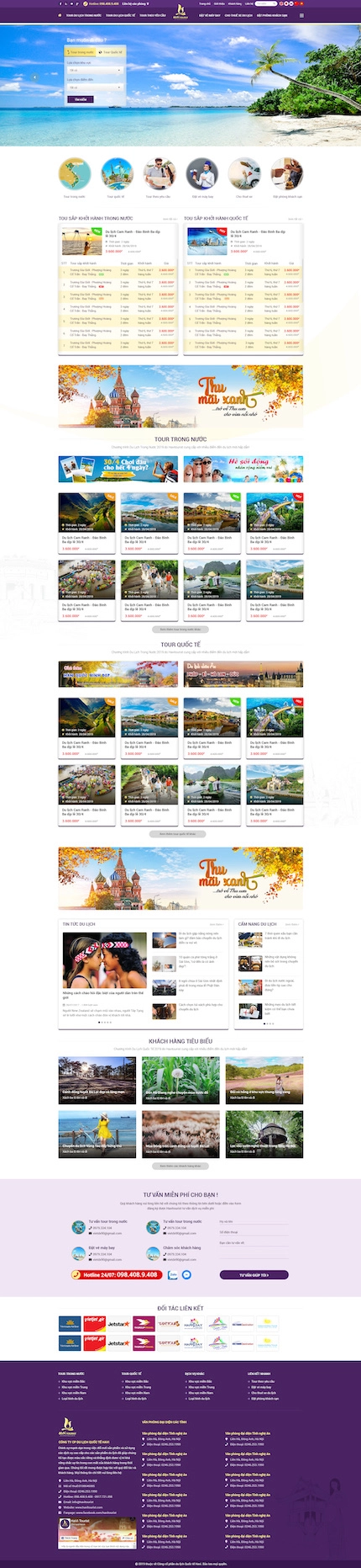 Mẫu website Du lịch 122