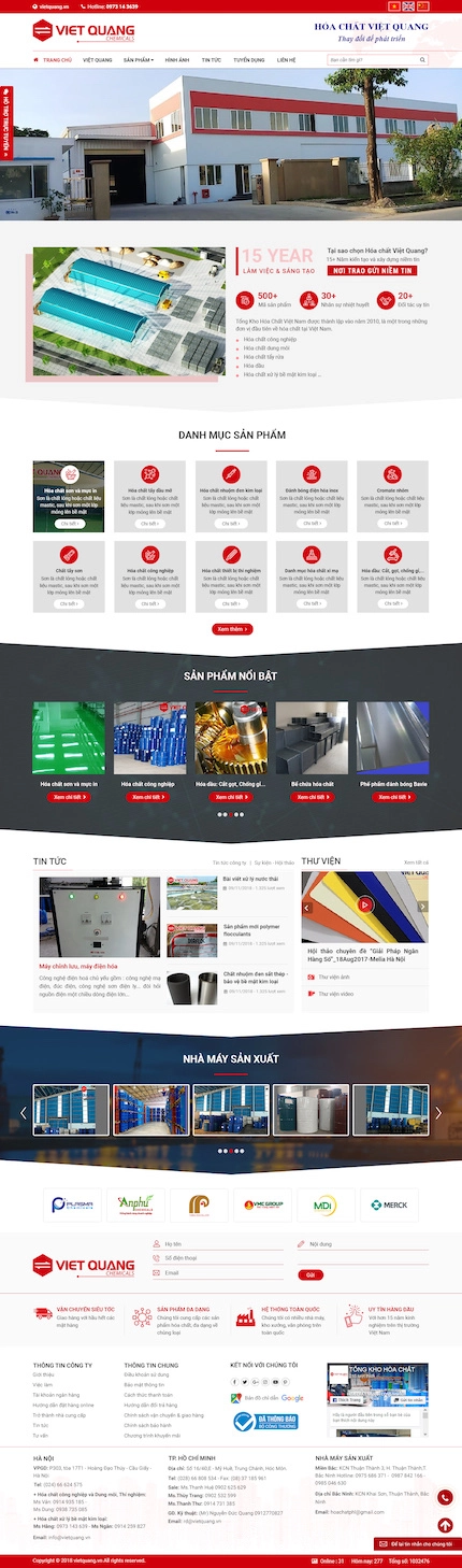 Mẫu website Nhà máy 2