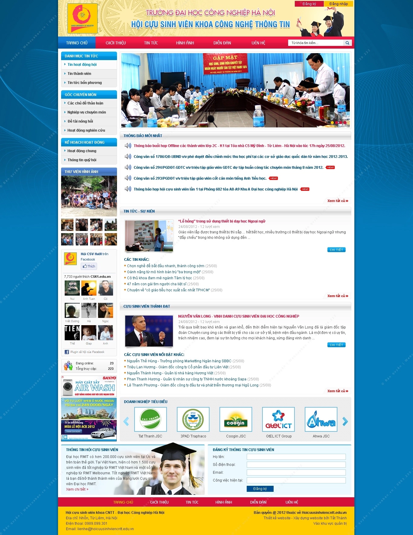 Trang chủ website