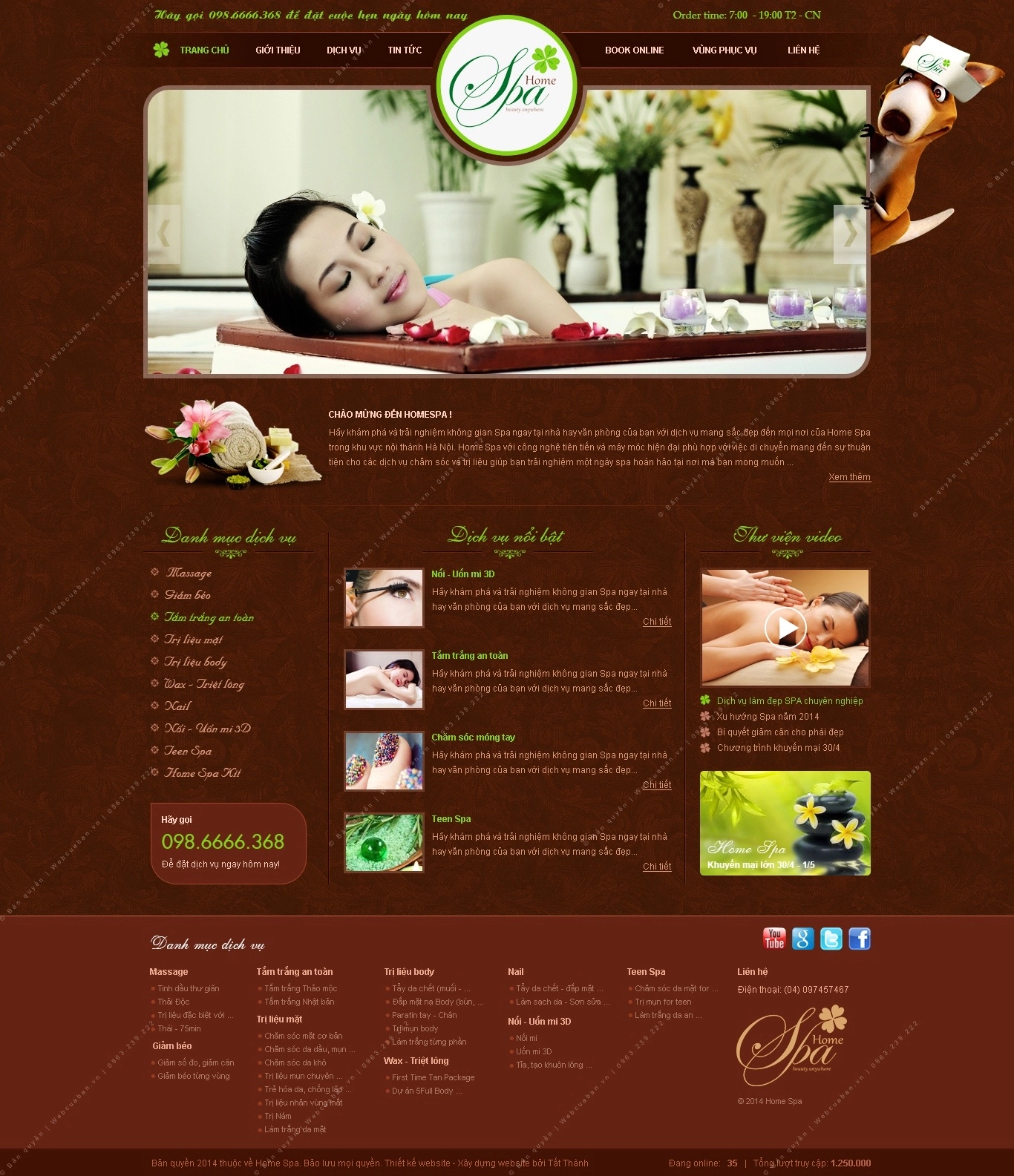 Trang chủ website