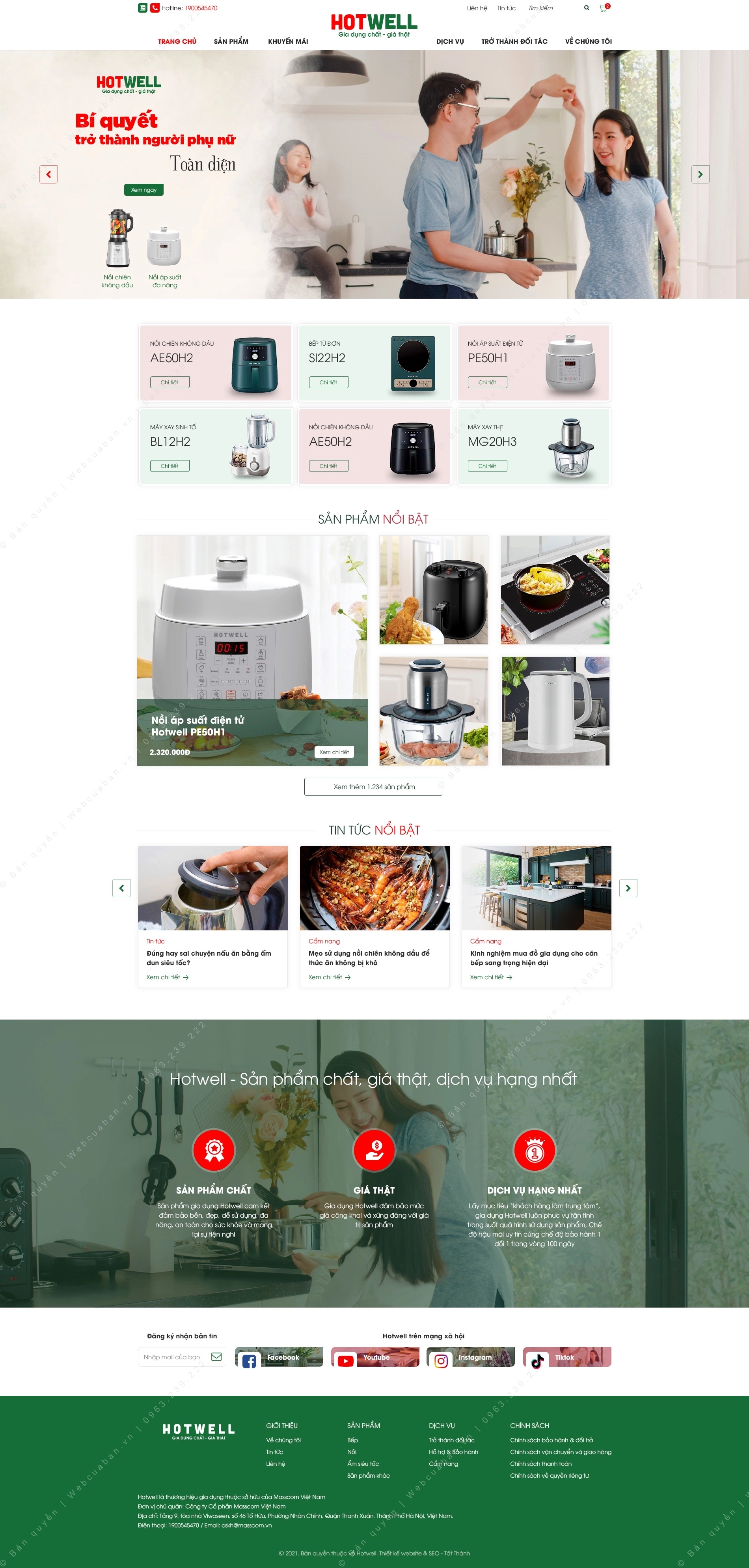 Trang chủ website