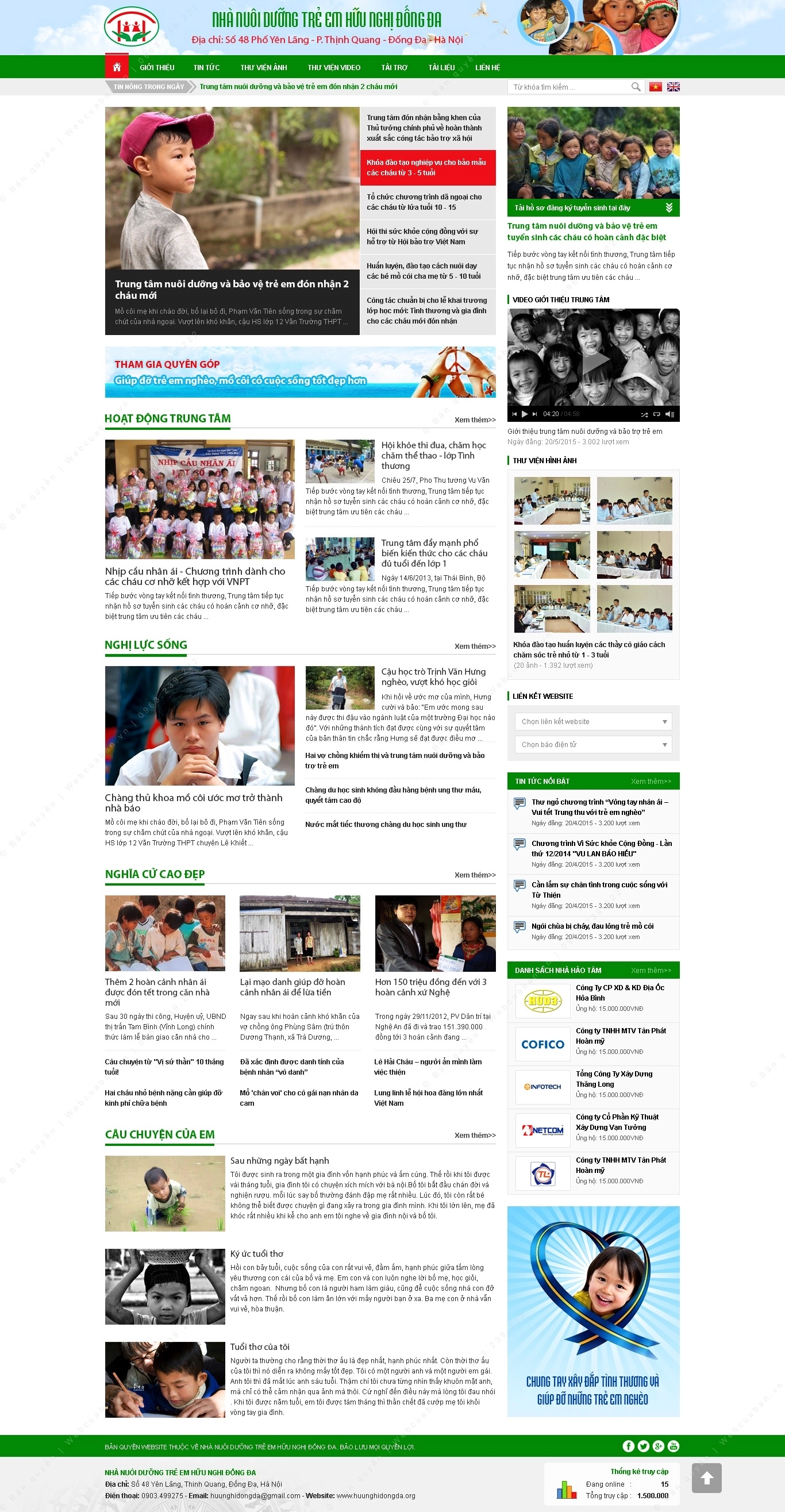 Trang chủ website