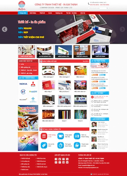 Mẫu website in ấn 6