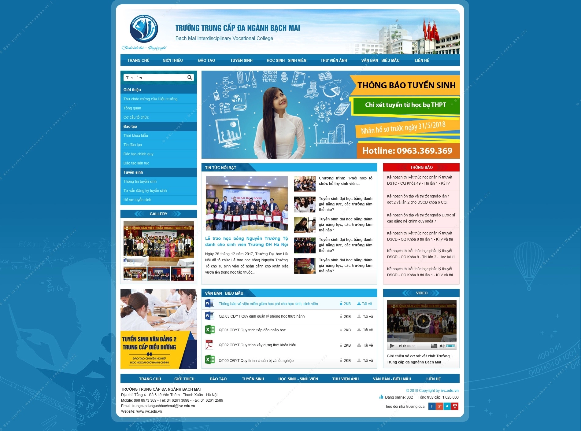 Trang chủ website