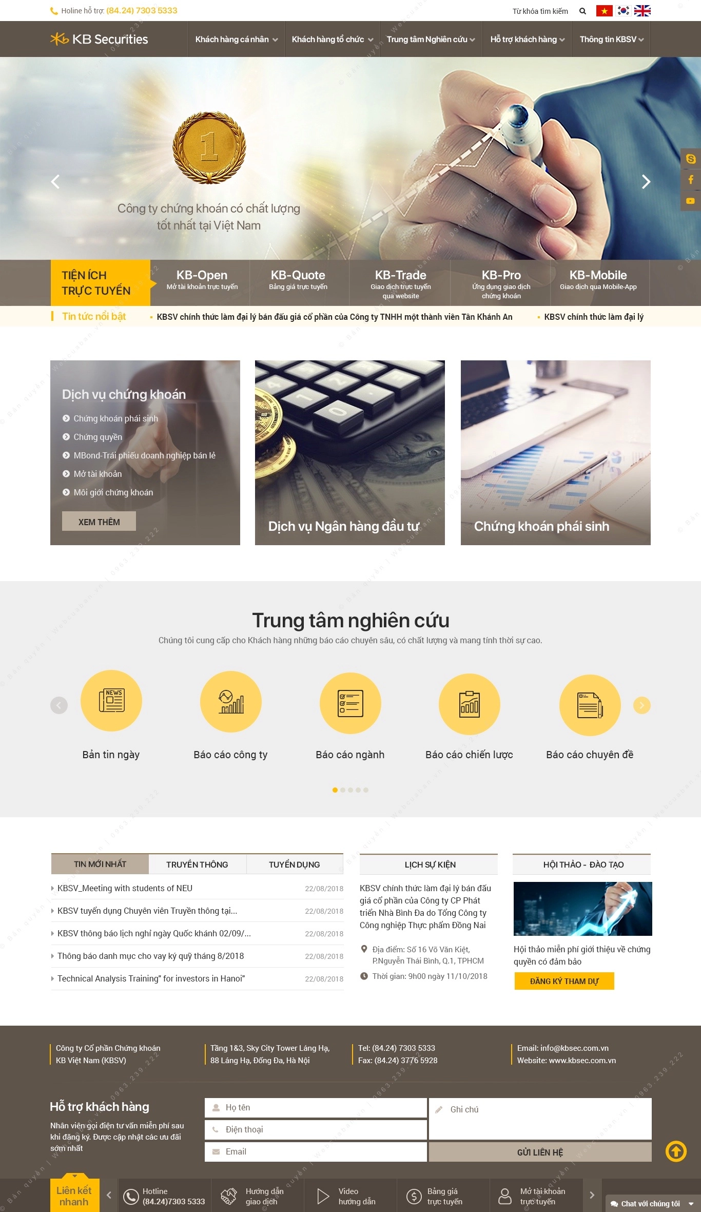 Trang chủ website