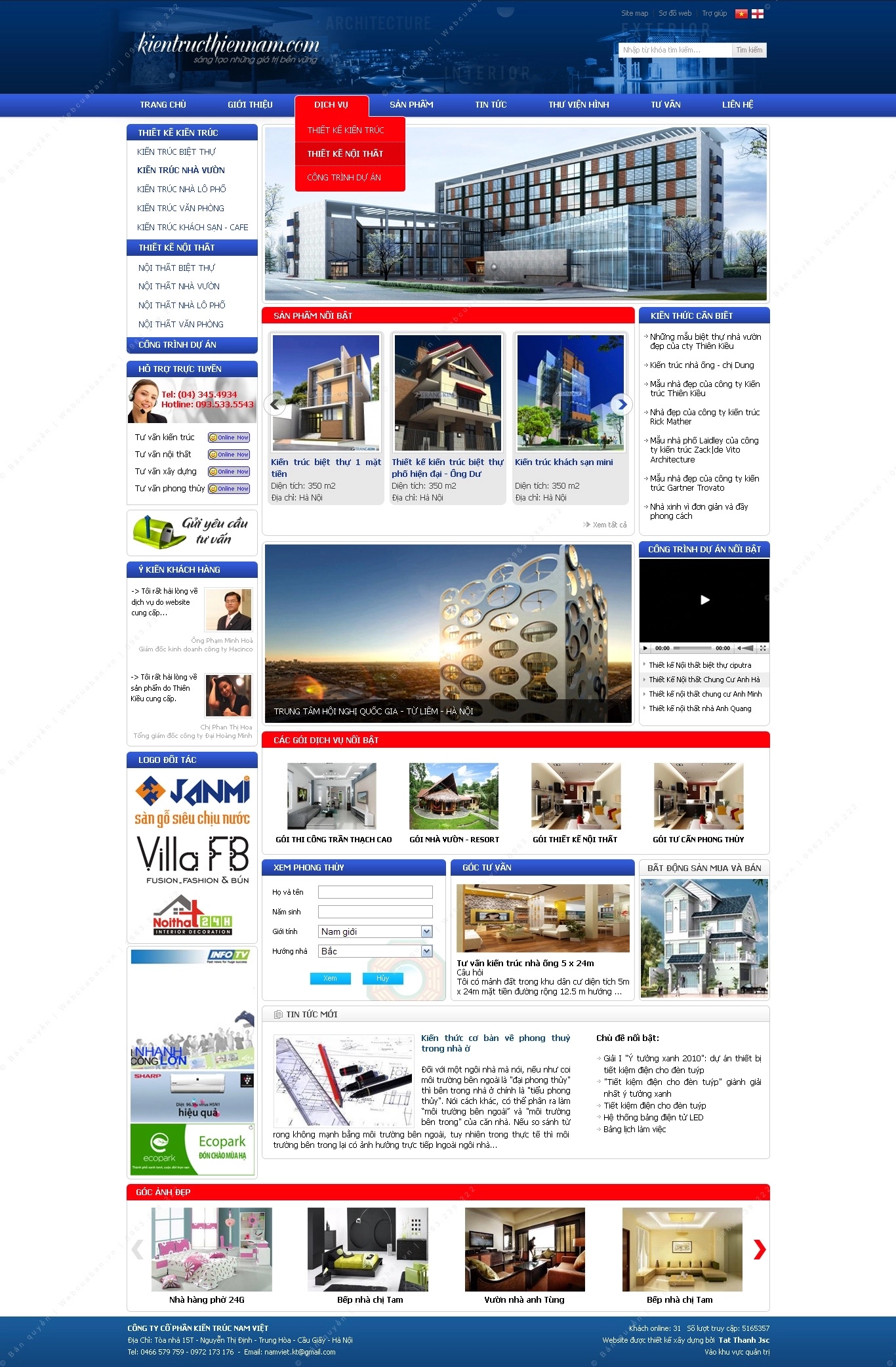 Trang chủ website