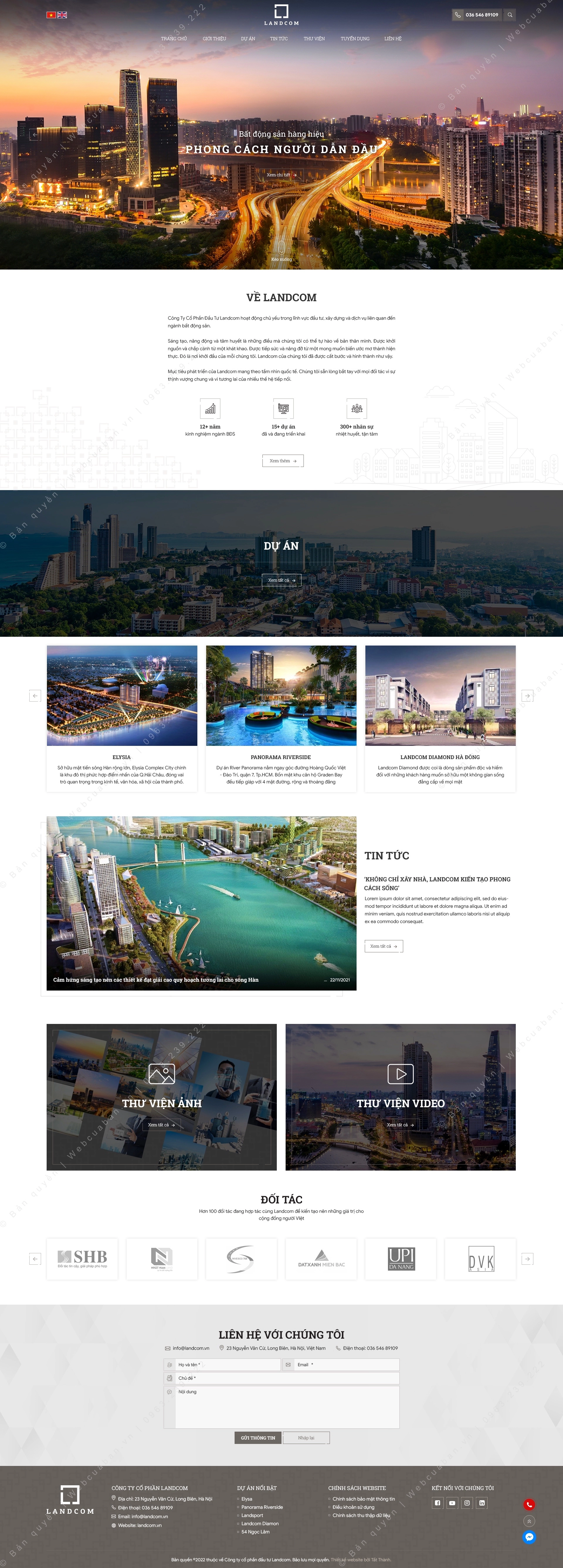 Trang chủ website