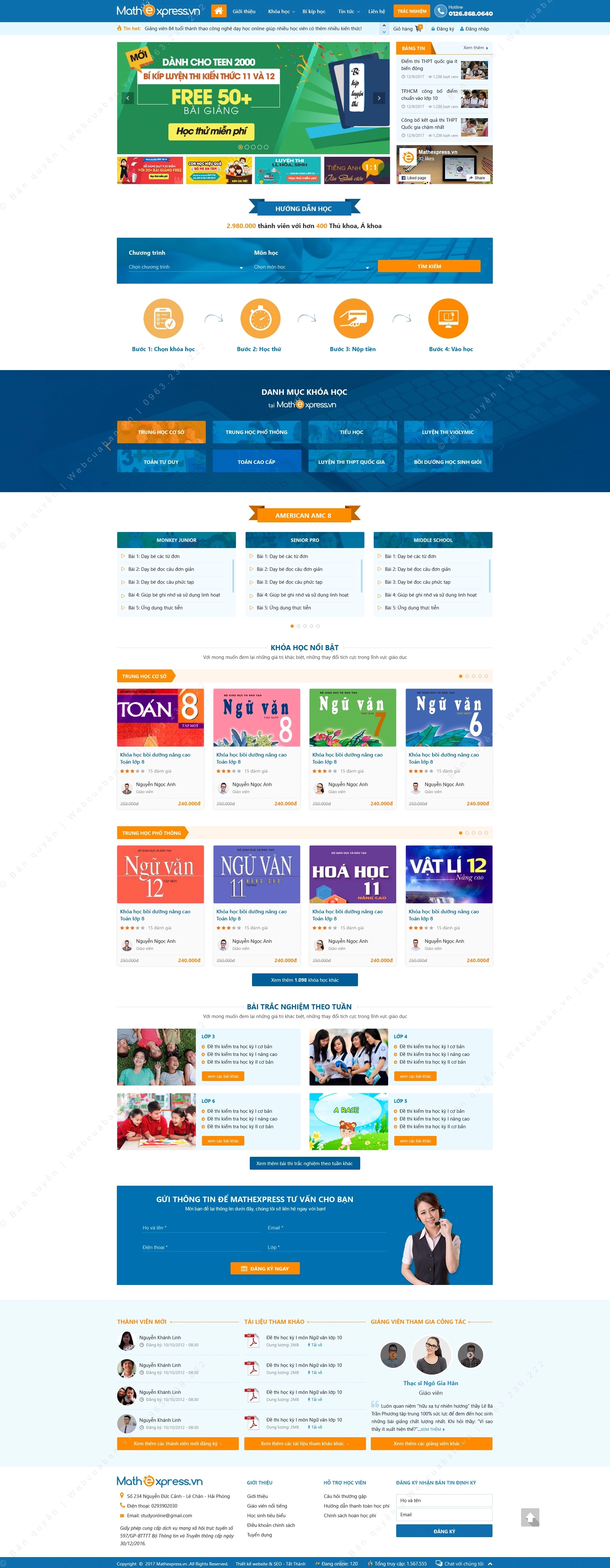 Trang chủ website