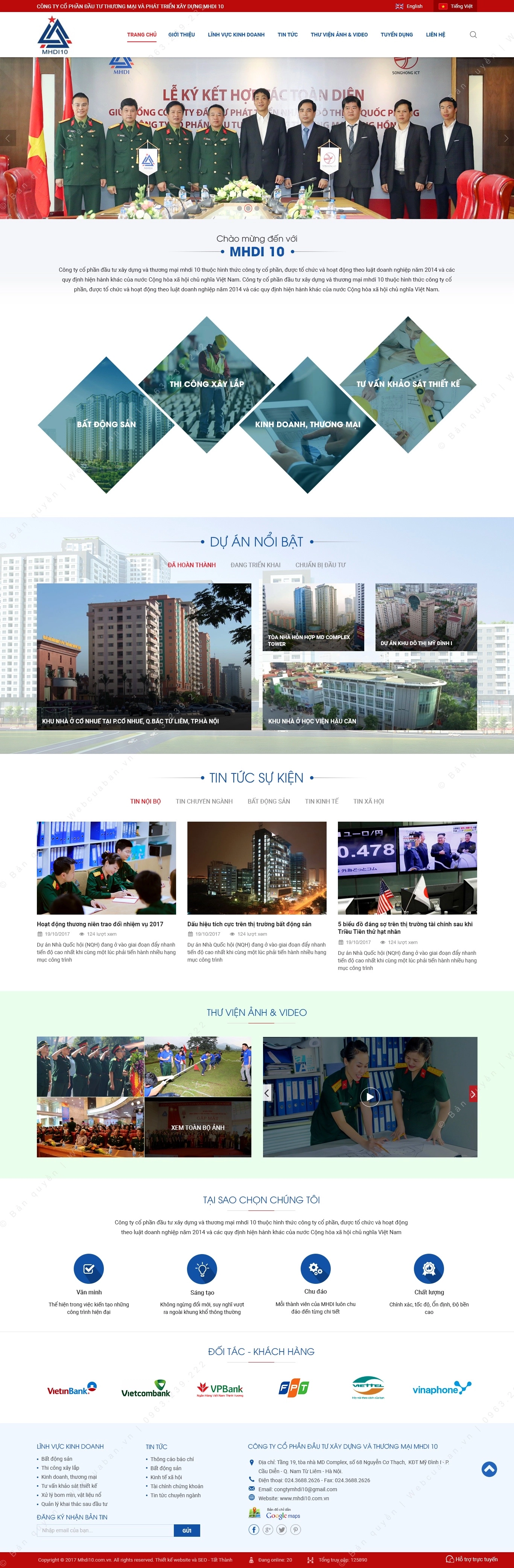 Trang chủ website