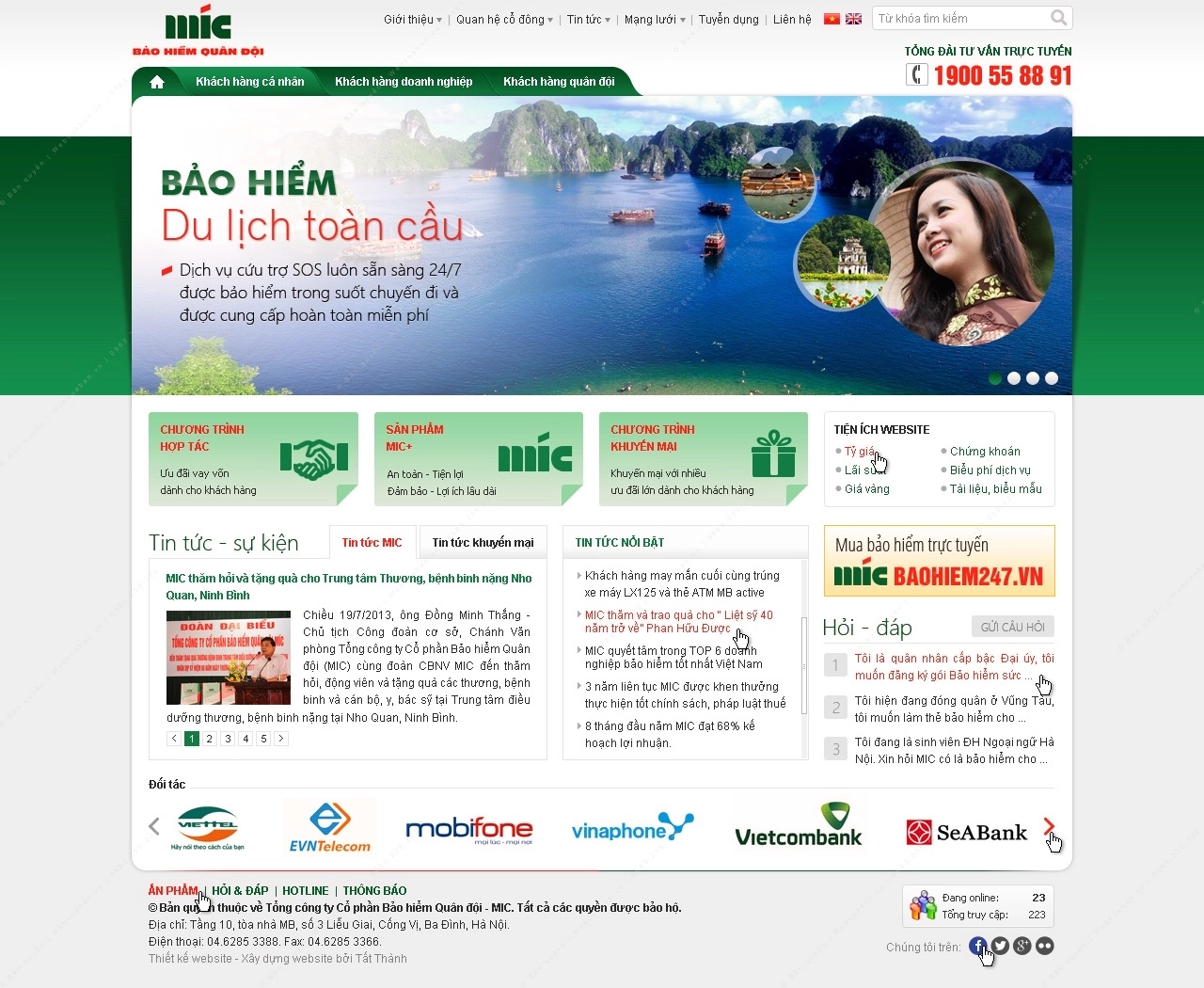 Trang chủ website