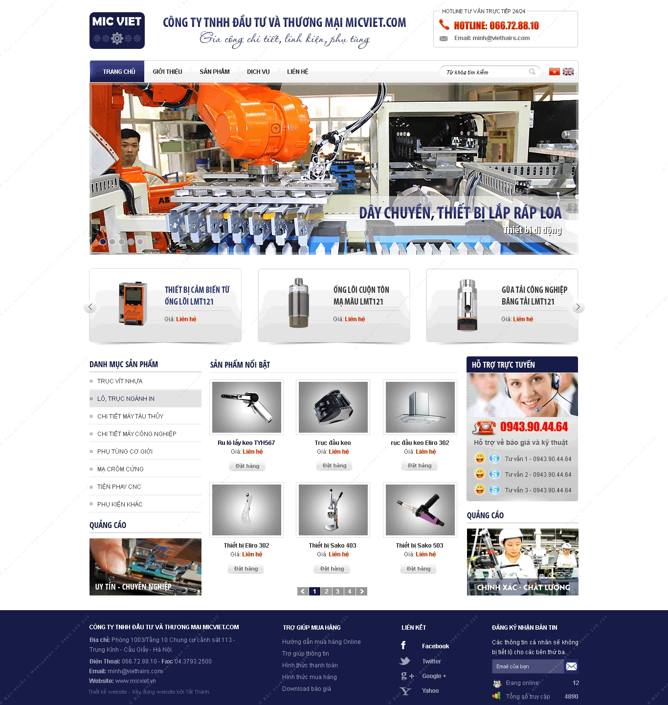 Trang chủ website