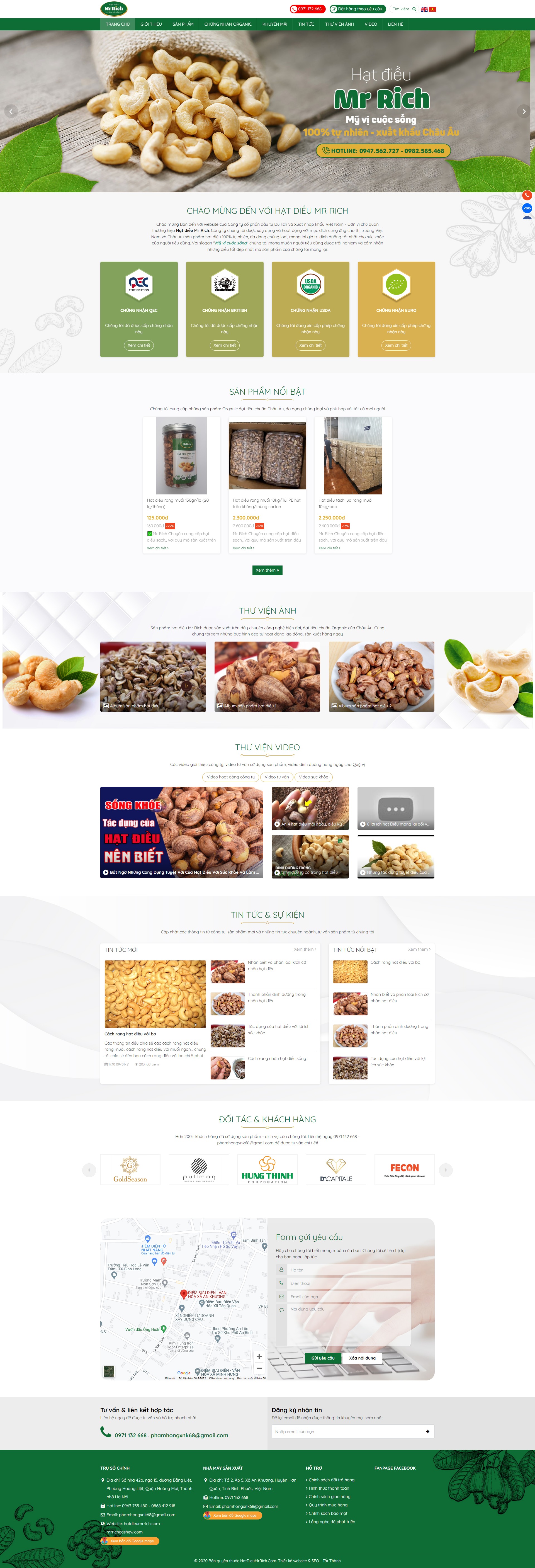 Trang chủ website