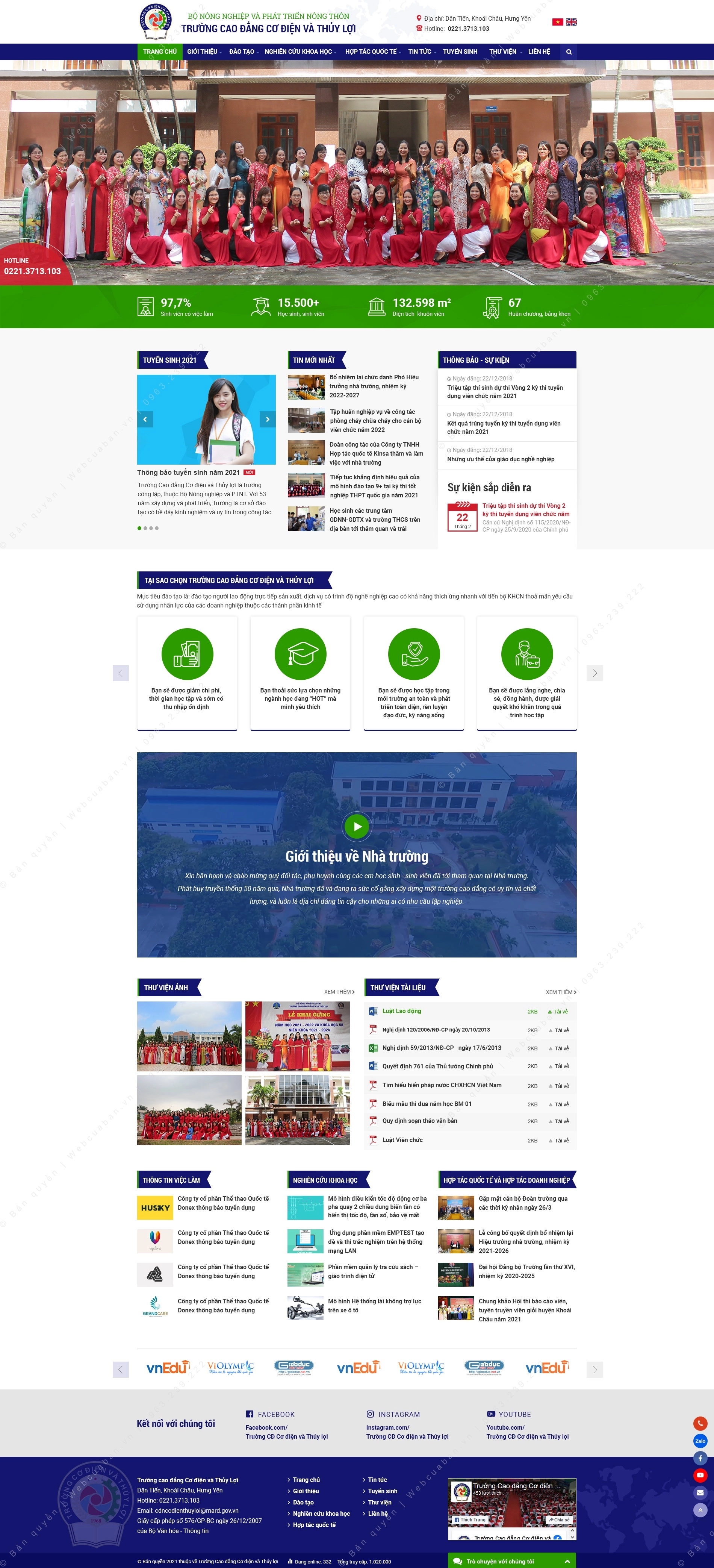 Trang chủ website