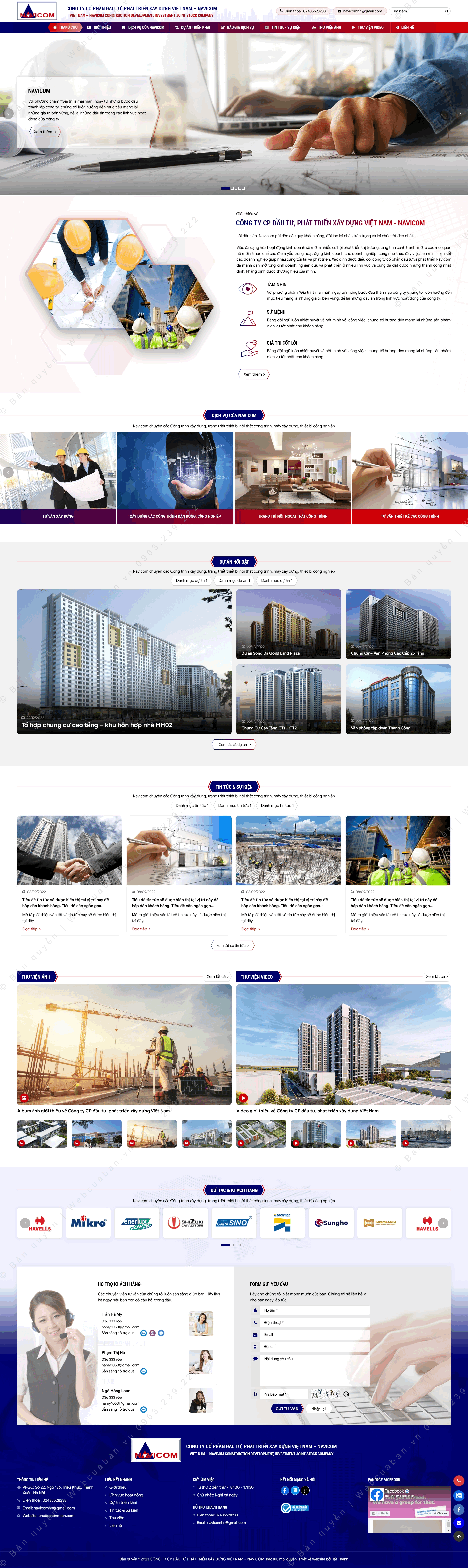 Trang chủ website