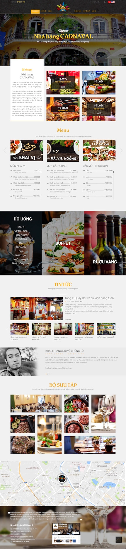 Mẫu website nhà hàng 9