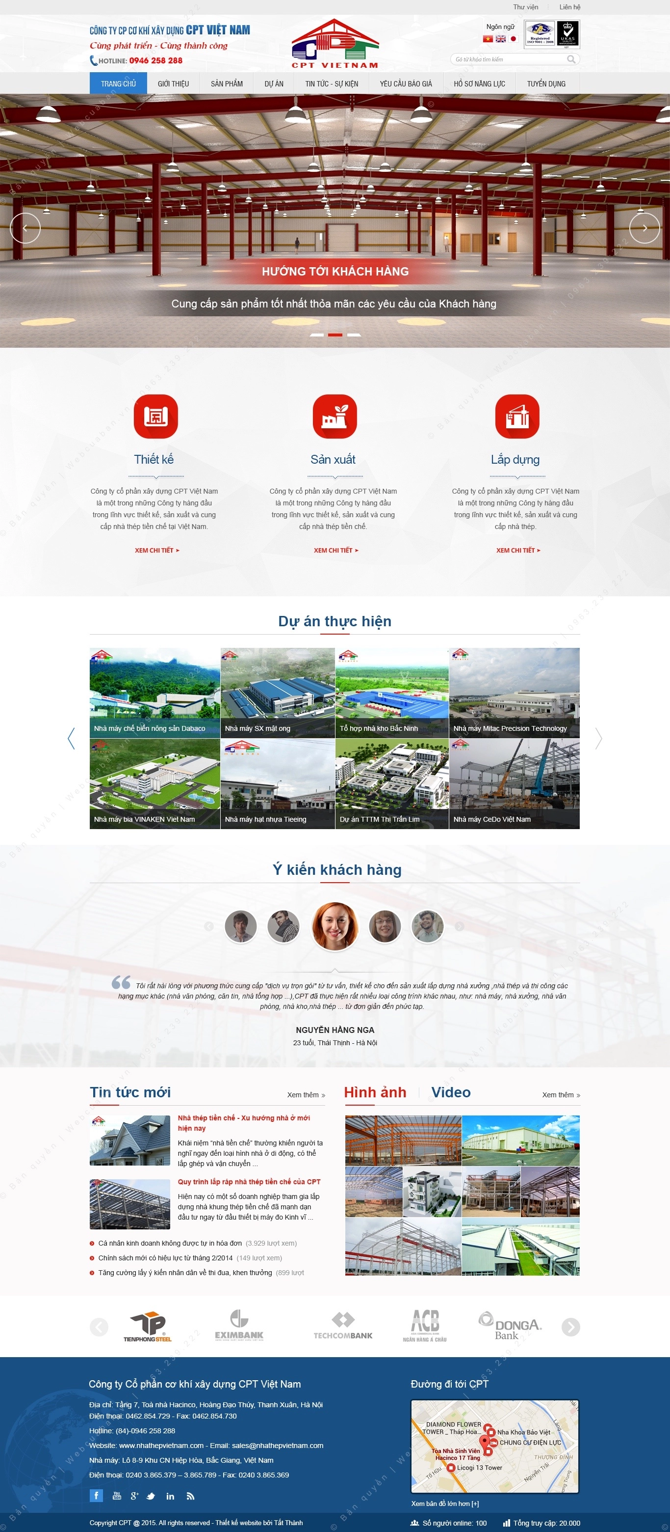 Trang chủ website